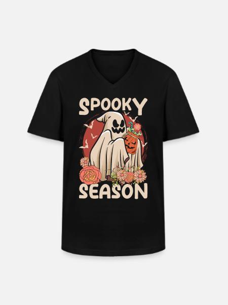 Saison effrayante - T-shirt col V Homme - noir