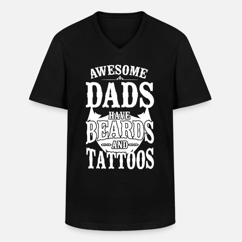 Beard Lover Bearded Man Dad - Männer-T-Shirt mit V-Ausschnitt - Schwarz