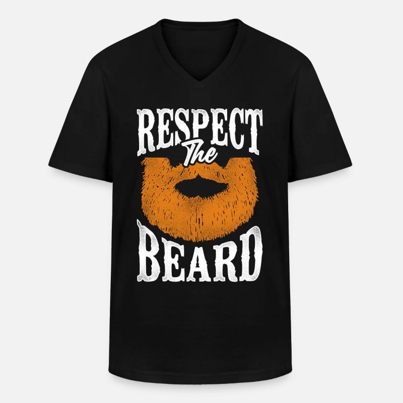 Beard Lover Bearded Man Ginger - Männer-T-Shirt mit V-Ausschnitt - Schwarz