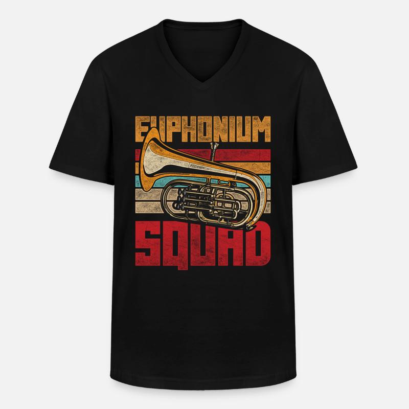 Euphonium Euphoniste Euphonium Squad - T-shirt col V Homme - noir