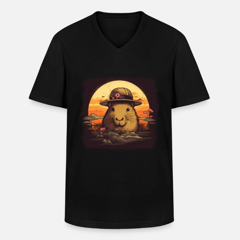 Capybara Gift Capybara - Men's V-Neck T-Shirt - black