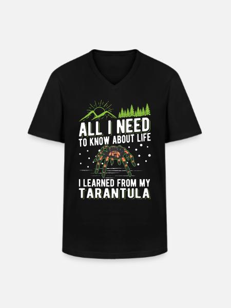 Tarentule Araignée Tarentule - T-shirt col V Homme - noir