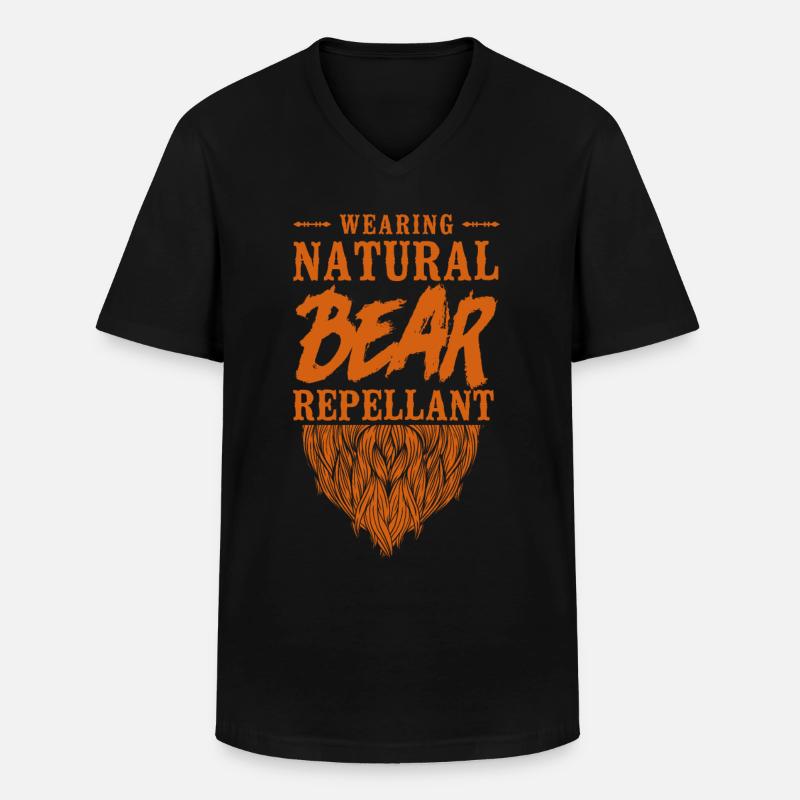 Beard Lover Bearded Man Ginger - Männer-T-Shirt mit V-Ausschnitt - Schwarz