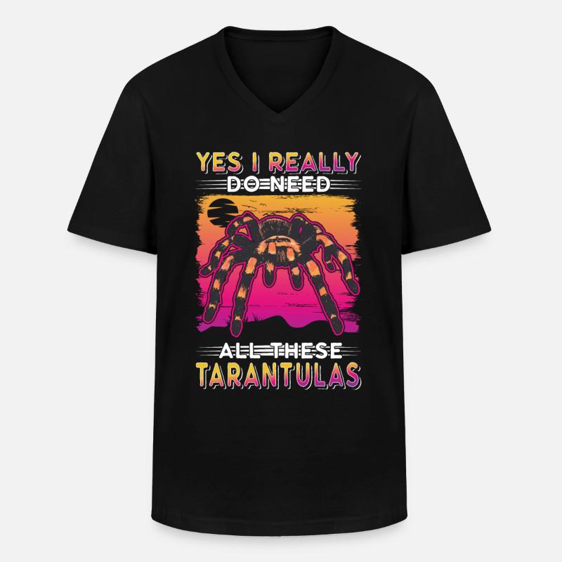 Tarentule Cadeau Araignée Tarentule - T-shirt col V Homme - noir