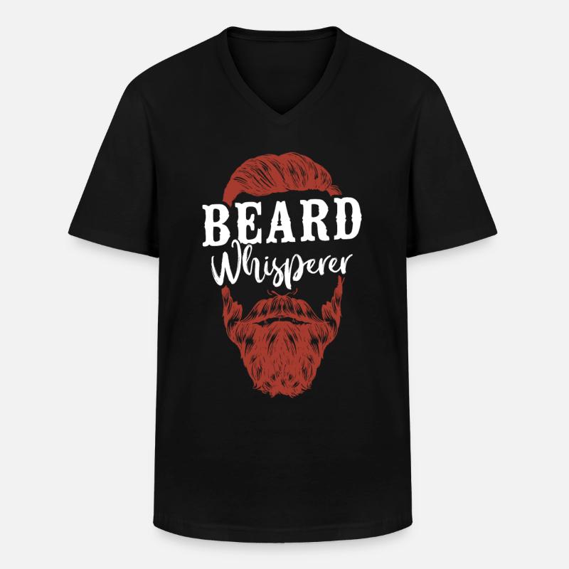 Beard Lover Bearded Man Ginger - Männer-T-Shirt mit V-Ausschnitt - Schwarz