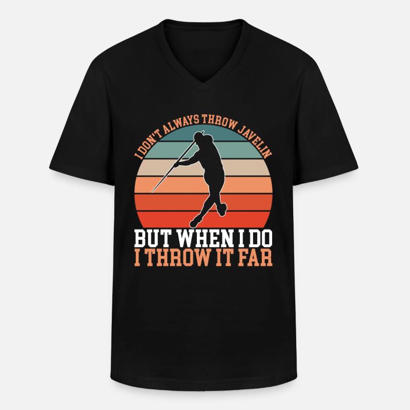 Speerwerfer Design - Männer-T-Shirt mit V-Ausschnitt - Schwarz
