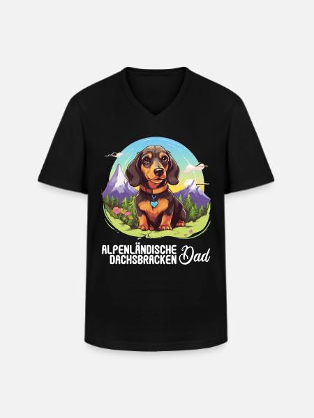 Alpenländische Dachsbracke - Männer-T-Shirt mit V-Ausschnitt - Schwarz