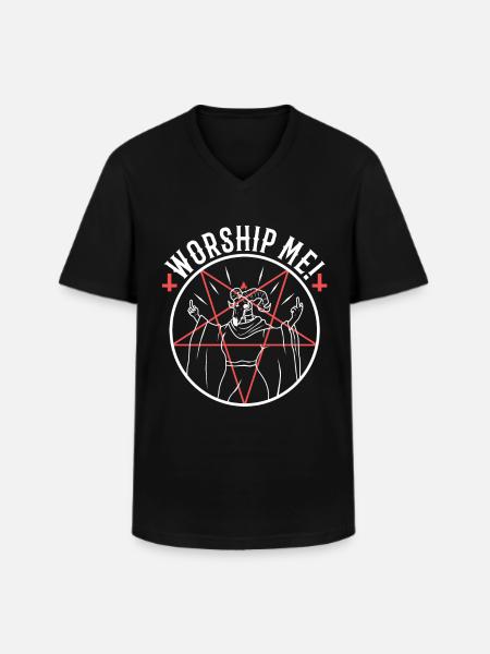 Adorez-moi - T-shirt col V Homme - noir