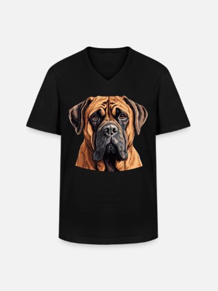 Dog Boerboel - Men's V-Neck T-Shirt - black