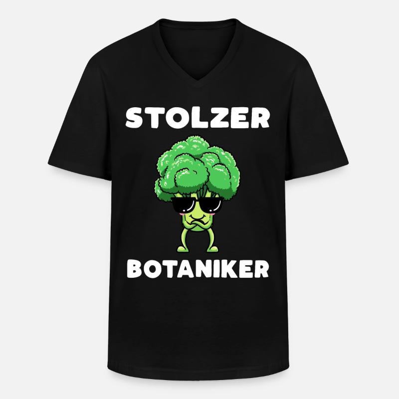 Stolzer Botaniker - Männer-T-Shirt mit V-Ausschnitt - Schwarz