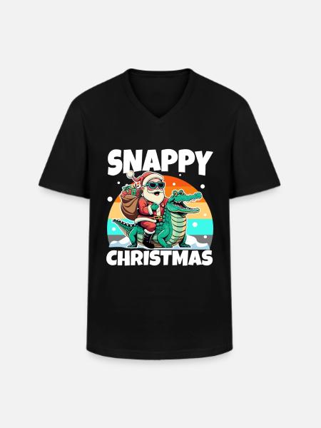 Noël vif - T-shirt col V Homme - noir