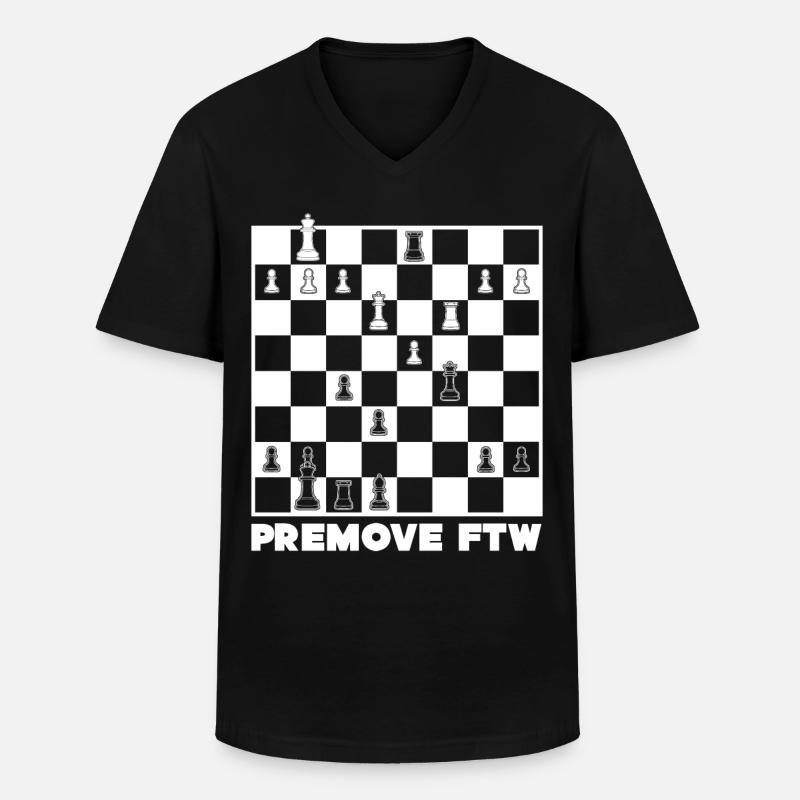 Chess Premove Premoving - Männer-T-Shirt mit V-Ausschnitt - Schwarz