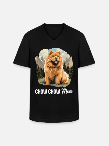 Dog Chow Chow - Men's V-Neck T-Shirt - black