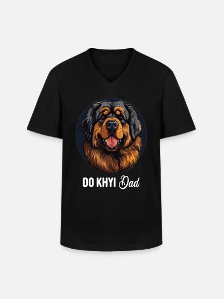Hund Do Khyi - Männer-T-Shirt mit V-Ausschnitt - Schwarz