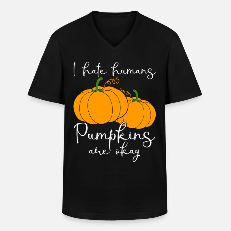 Pumpkins Pumpkin - Männer-T-Shirt mit V-Ausschnitt - Schwarz