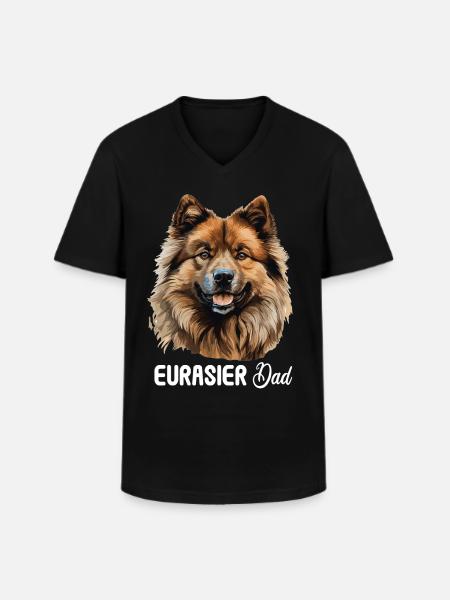 Dog Eurasier - Men's V-Neck T-Shirt - black