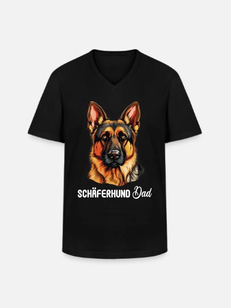 Dog Shepherd - Men's V-Neck T-Shirt - black