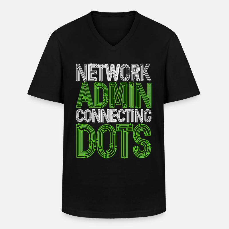 Netzwerkadministrator Network Admin - Männer-T-Shirt mit V-Ausschnitt - Schwarz