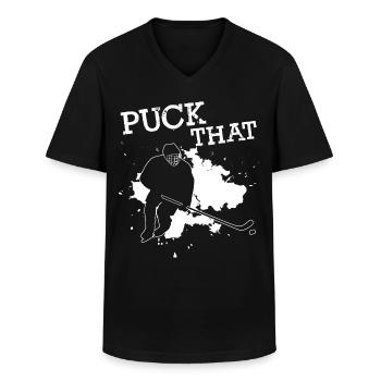 Ice Hockey Joke Ice Hockey Player - Männer-T-Shirt mit V-Ausschnitt - Schwarz - Vorne - AI Model Male 178 dark (178cm)