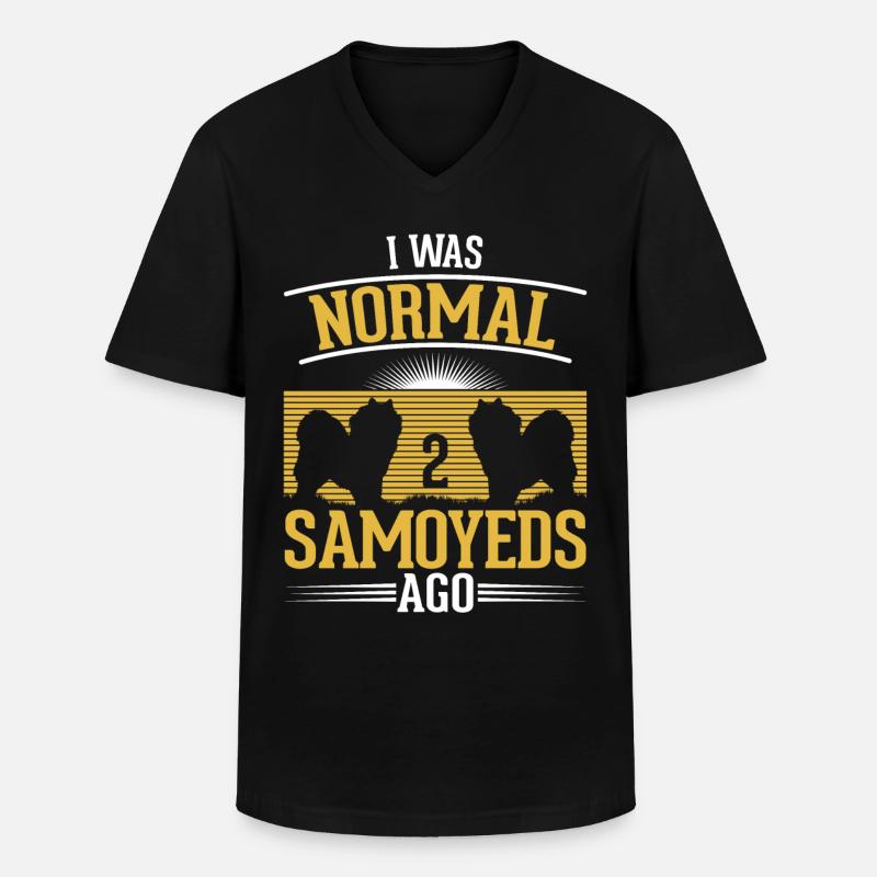 Samoyed Sled Dog Samoyed - Men's V-Neck T-Shirt - black