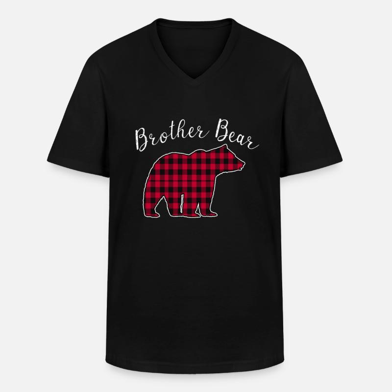 Brother Bear - Männer-T-Shirt mit V-Ausschnitt - Schwarz