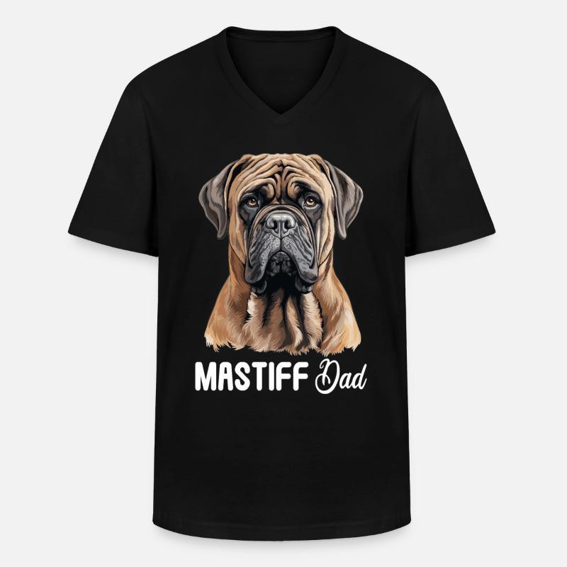 Mastiff - Männer-T-Shirt mit V-Ausschnitt - Schwarz