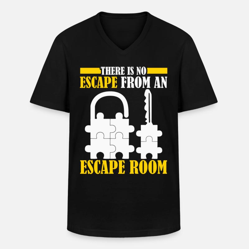 Jeu d’évasion Escape Game - T-shirt col V Homme - noir
