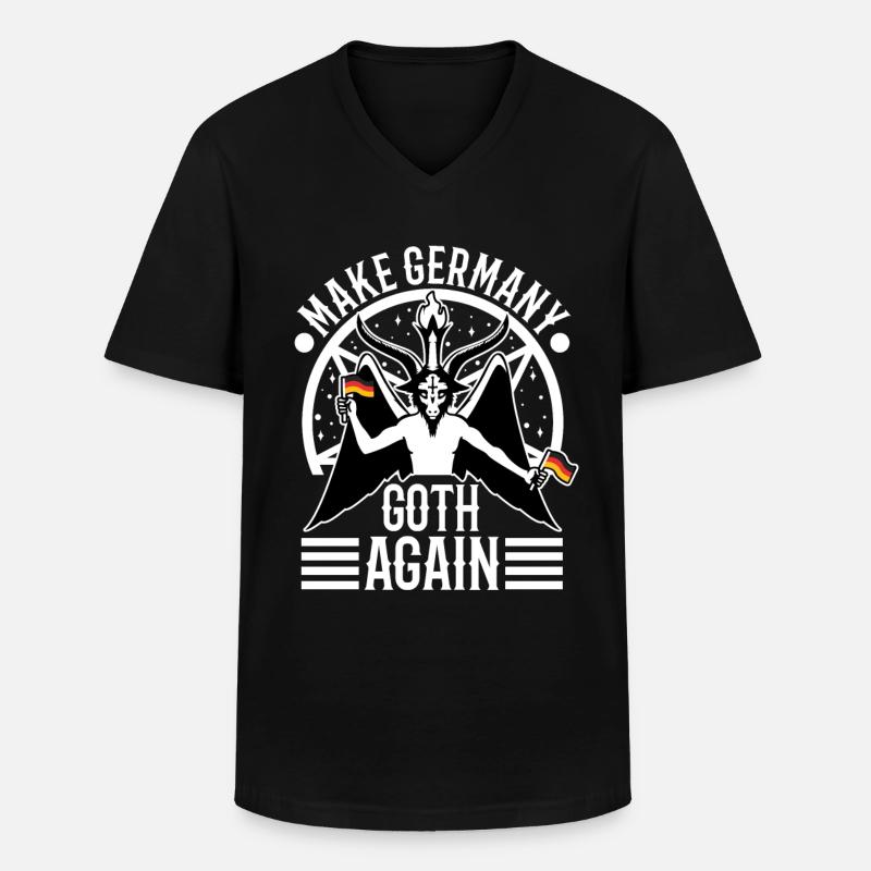 Make Germany goth again - Männer-T-Shirt mit V-Ausschnitt - Schwarz