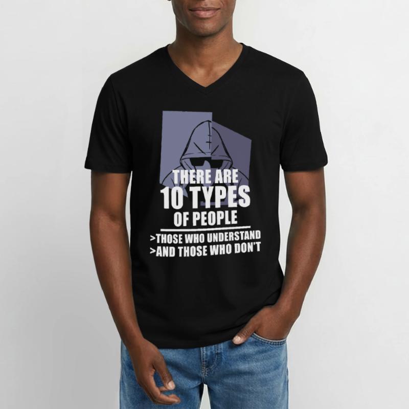 Funny Binary Code Saying Computer Science Programm Männer-T-Shirt mit V-Ausschnitt