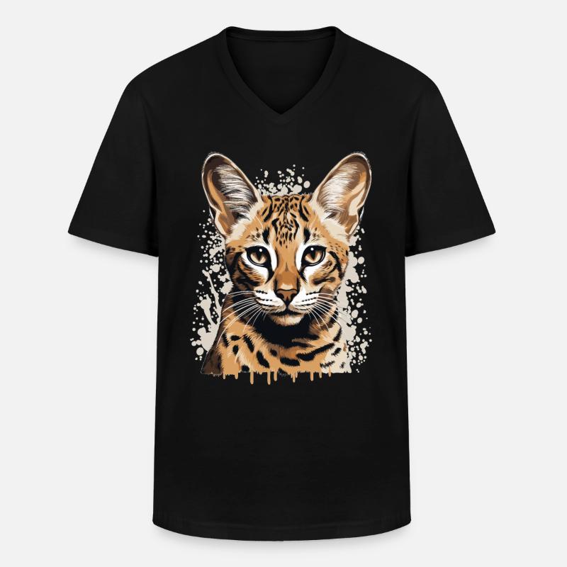Savannah - Männer-T-Shirt mit V-Ausschnitt - Schwarz