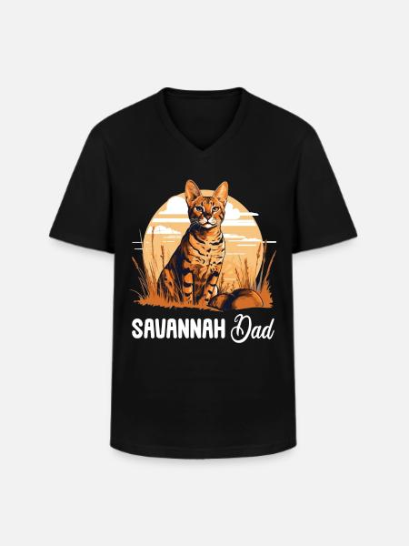 Savannah - Men's V-Neck T-Shirt - black
