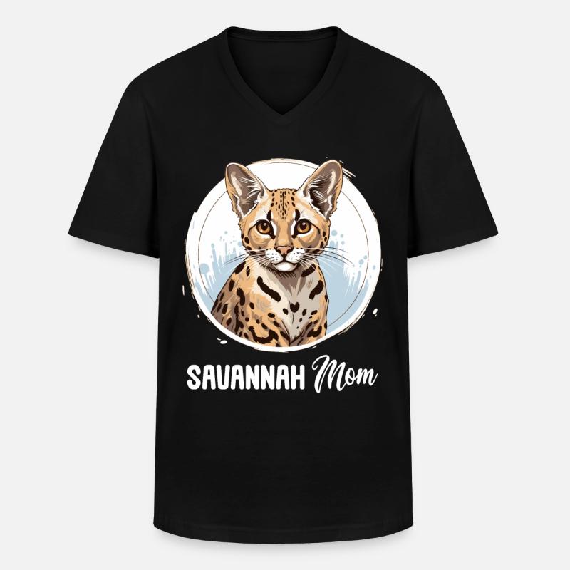 Savannah - Männer-T-Shirt mit V-Ausschnitt - Schwarz