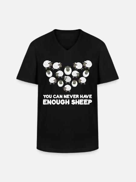 Sheep Heart Shepherd - Men's V-Neck T-Shirt - black