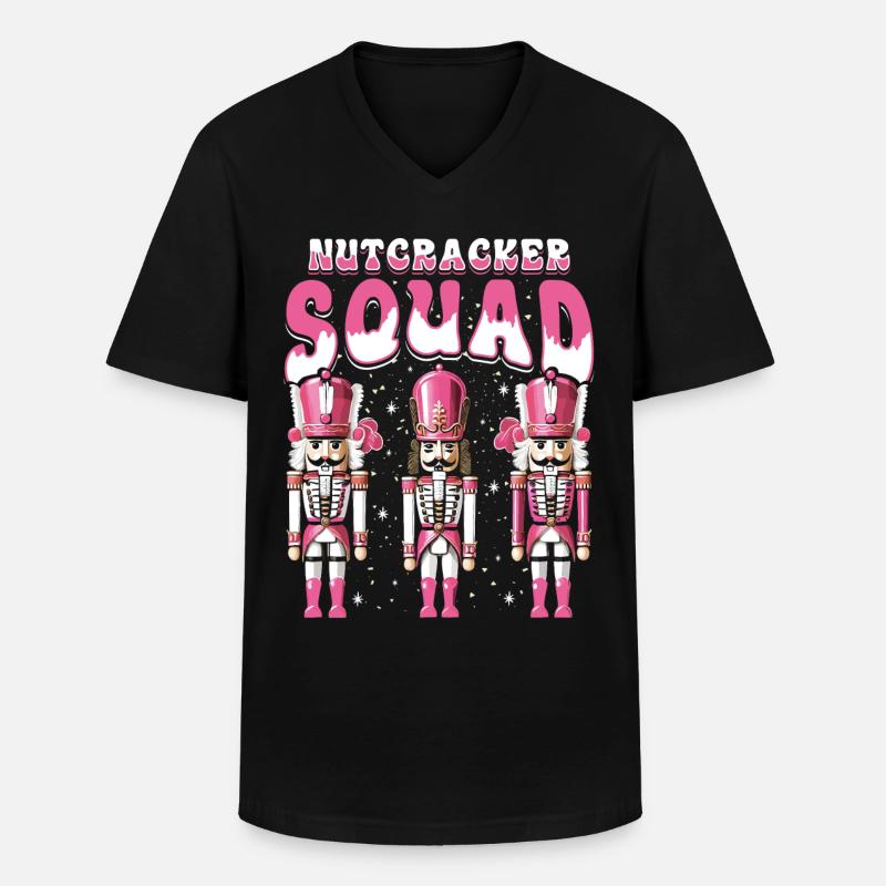 Nutcracker Squad - Männer-T-Shirt mit V-Ausschnitt - Schwarz