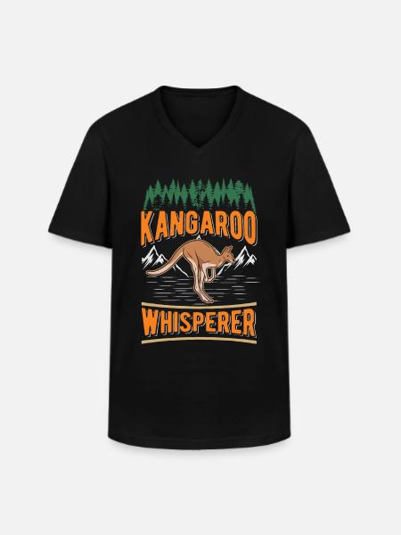 Känguru Flüsterer Australien Kangaroo - Männer-T-Shirt mit V-Ausschnitt - Schwarz