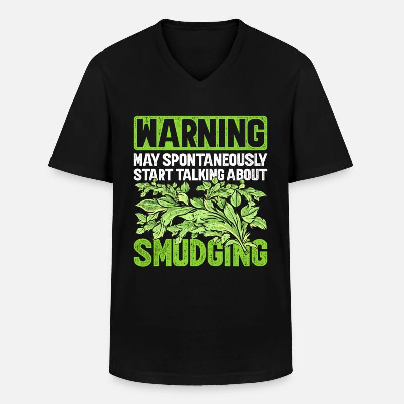Smudging Wohnung Ausräuchern - Männer-T-Shirt mit V-Ausschnitt - Schwarz