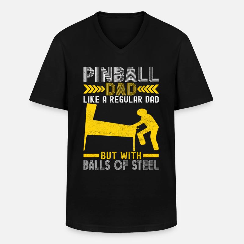 Pinball Flipper - Männer-T-Shirt mit V-Ausschnitt - Schwarz