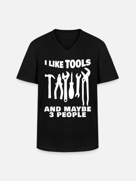 Craftsman Tools DIY Tool - Men's V-Neck T-Shirt - black