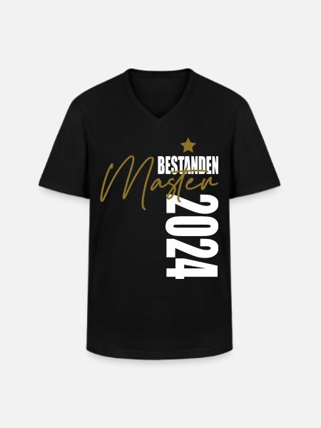 Master 2024 - Männer-T-Shirt mit V-Ausschnitt - Schwarz