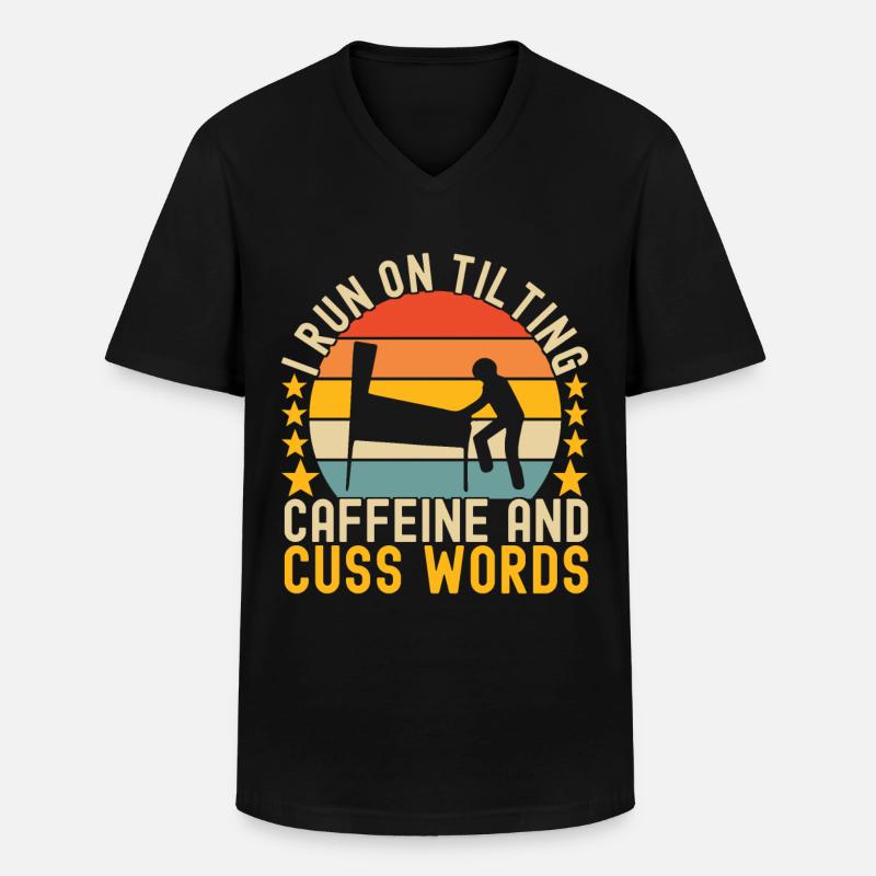 Pinball Flipper - Männer-T-Shirt mit V-Ausschnitt - Schwarz