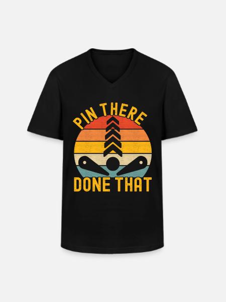 Pinball Flipper - T-shirt col V Homme - noir