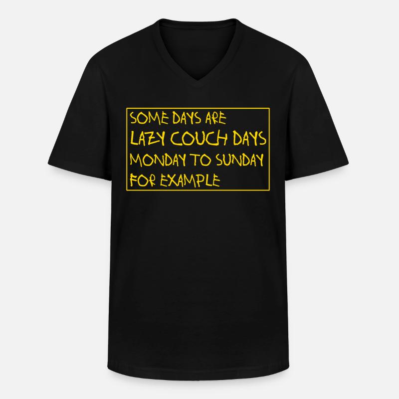 Couch Jokes - Männer-T-Shirt mit V-Ausschnitt - Schwarz