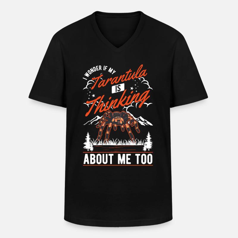 Tarentule Araignée Tarentule - T-shirt col V Homme - noir