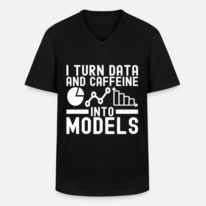 Data Science Data Analyst - Men's V-Neck T-Shirt - black