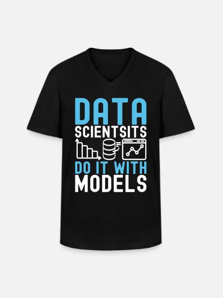 Data Science Datenanalyst - Männer-T-Shirt mit V-Ausschnitt - Schwarz