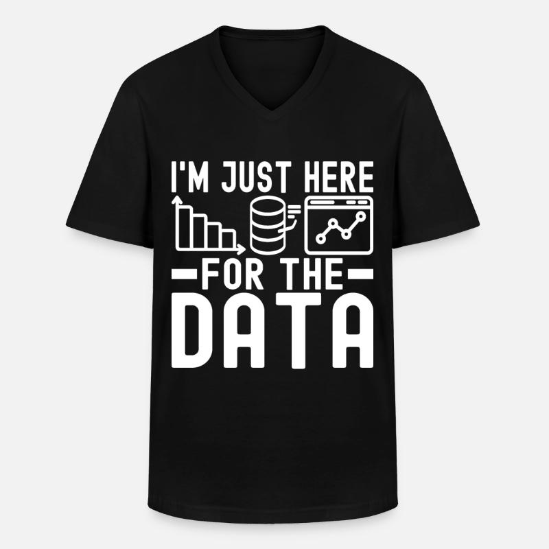 Data Science Datenanalyst - Männer-T-Shirt mit V-Ausschnitt - Schwarz