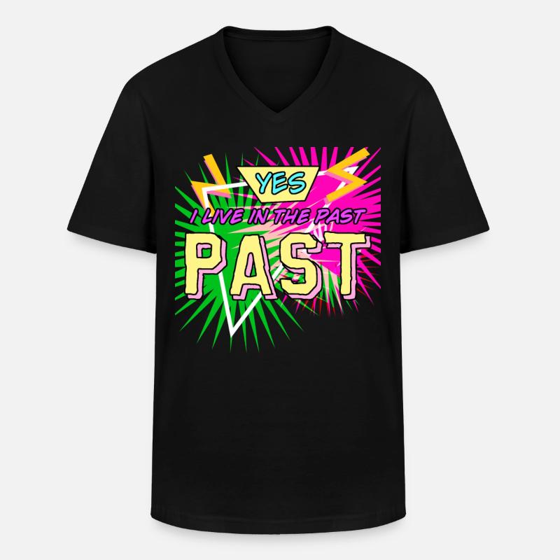 1980 Retro 80s Disco - Männer-T-Shirt mit V-Ausschnitt - Schwarz