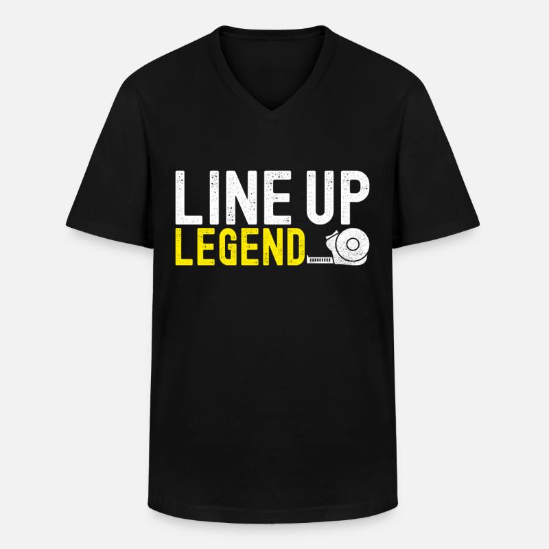 Fliesenleger Bodenleger - Männer-T-Shirt mit V-Ausschnitt - Schwarz