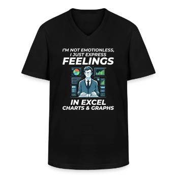 Buchhalter Buchhaltung Buchhaltung Finanzen Lustig - Männer-T-Shirt mit V-Ausschnitt - Schwarz - Vorne - AI Model Male 178 dark (178cm)
