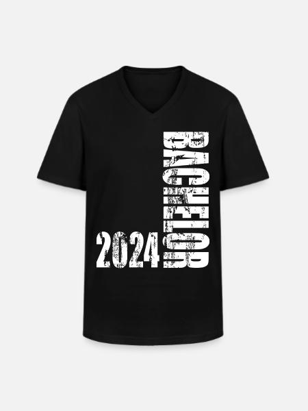 Bachelor 2024 - Männer-T-Shirt mit V-Ausschnitt - Schwarz
